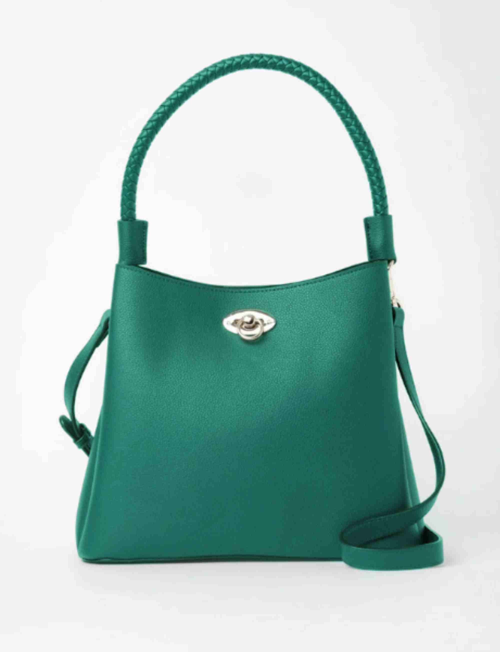 Valentine Shoulder Bag in Tree Green Leona Edmiston