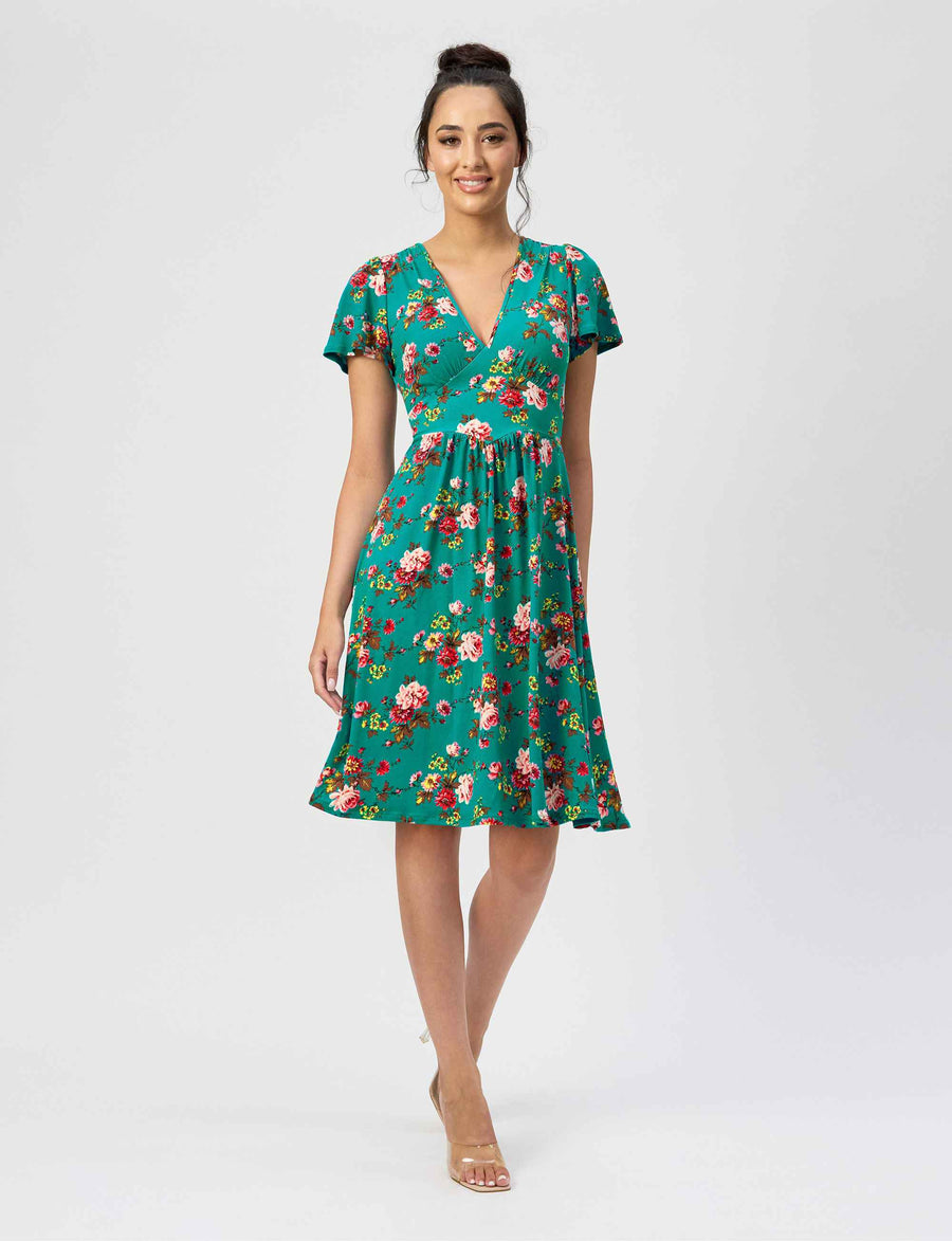 Maia 'Spring Spray' Butterfly Sleeve Dress (New Arrival)