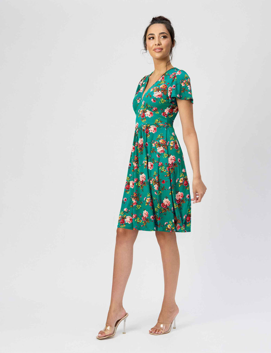 Maia 'Spring Spray' Butterfly Sleeve Dress (New Arrival)