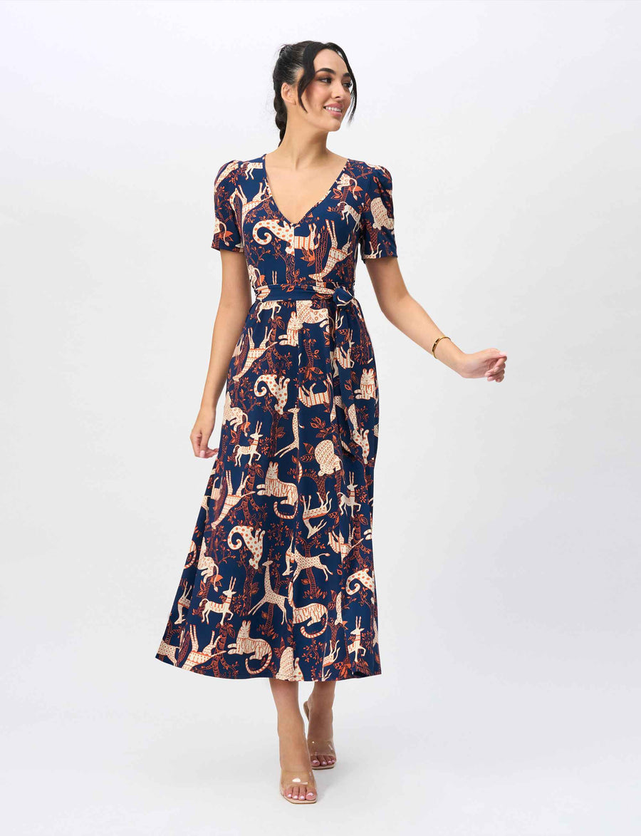 Morgan 'Animal Party' Maxi-line Dress