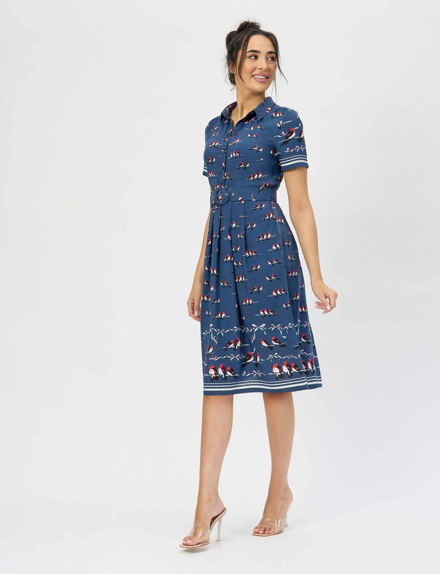 Collette 'Red Robins' Shirtdress