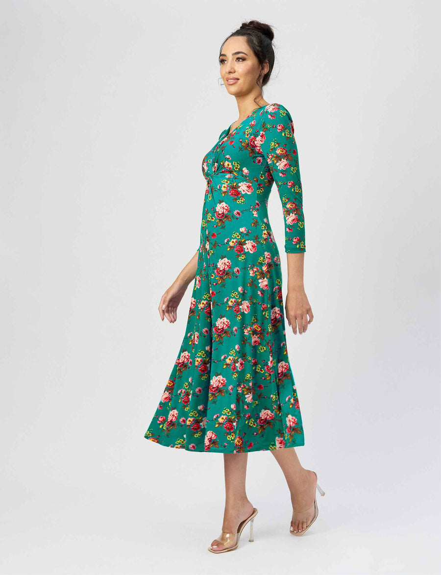 Elara 'Spring Spray' Infinity Knot Dress