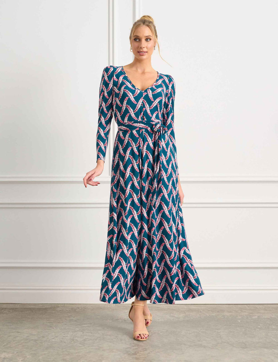 Cose 'Harvest Bounty Teal' Maxi-line Dress