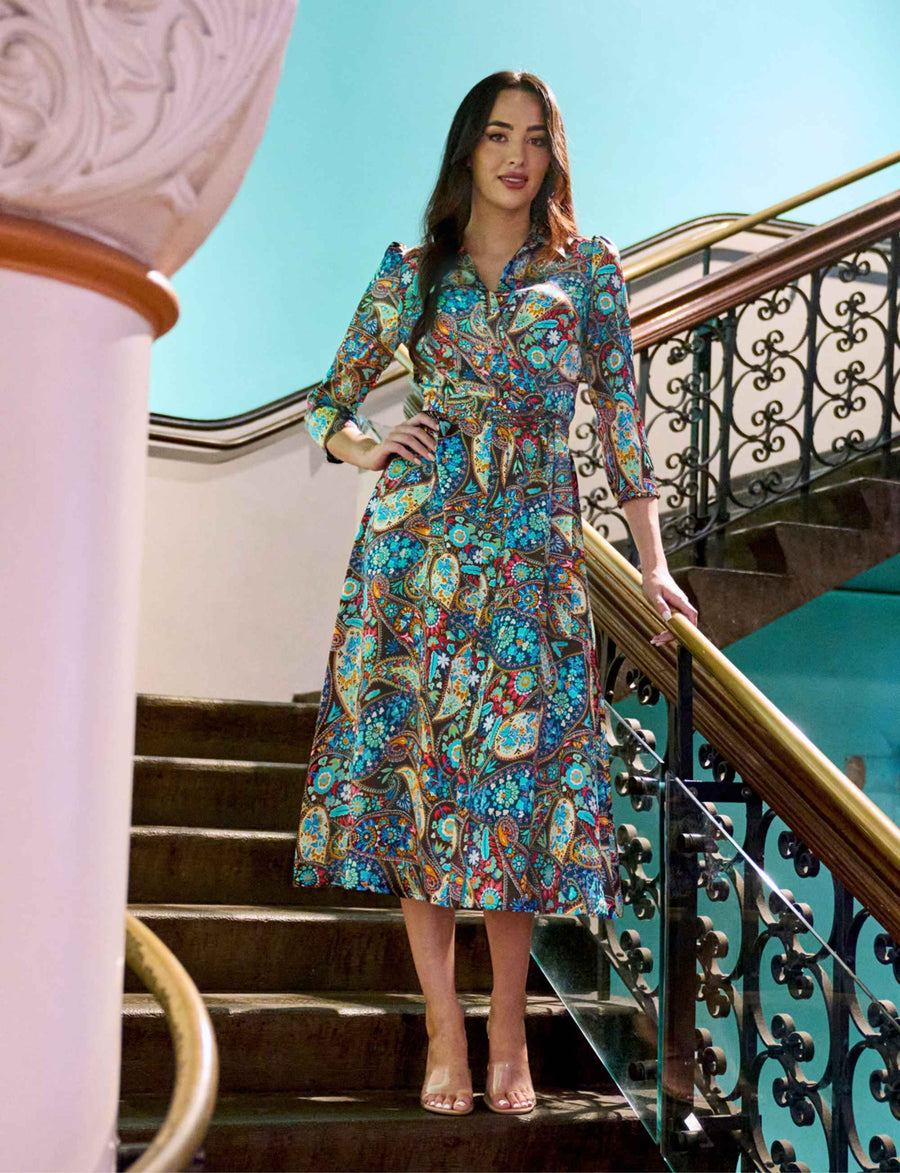 Paisley 'Kashmir' Limited Edition 100% Silk Shirtdress