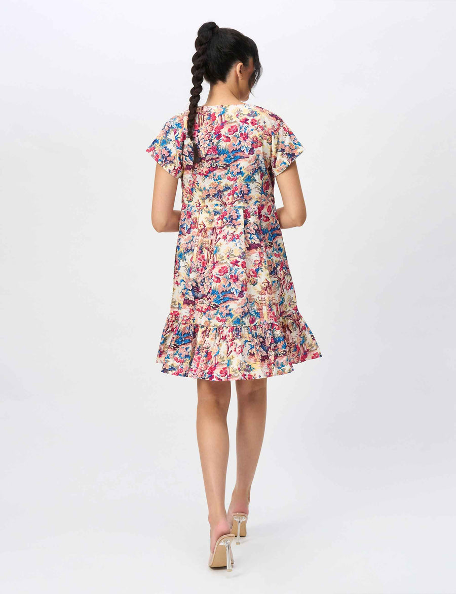 Harriette 'French Village' 100% Cotton Shift Dress