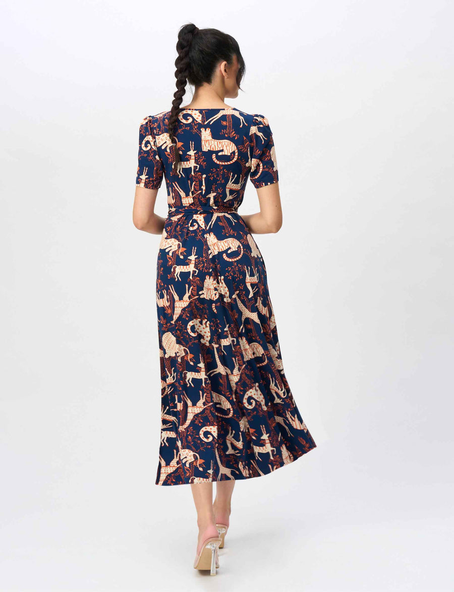 Morgan 'Animal Party' Maxi-line Dress