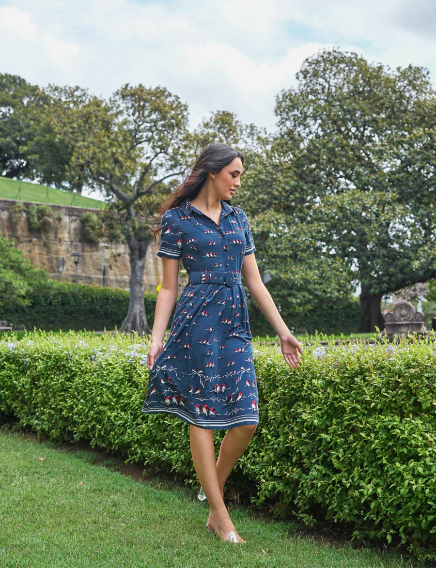 Collette 'Red Robins' Shirtdress