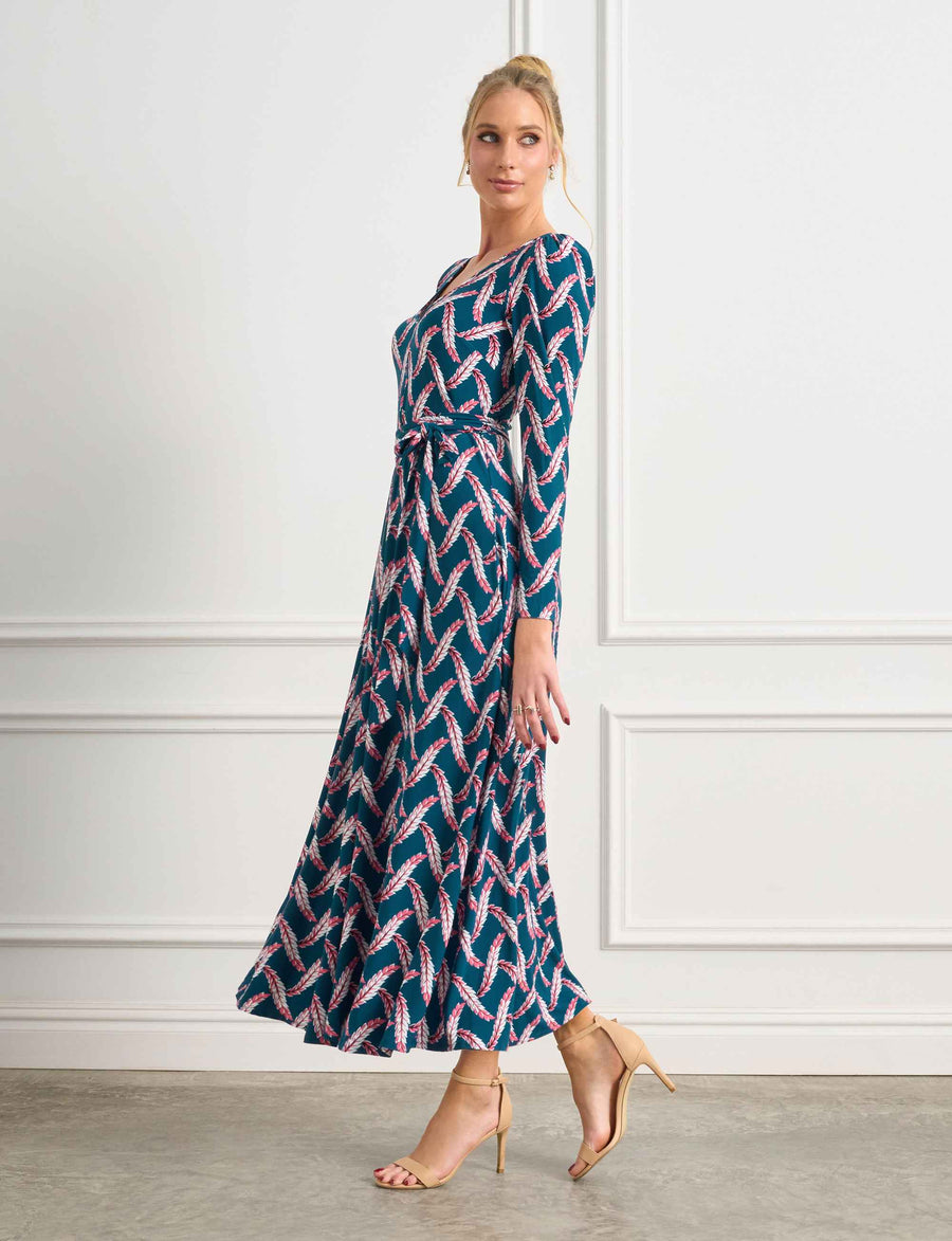 Cose 'Harvest Bounty Teal' Maxi-line Dress