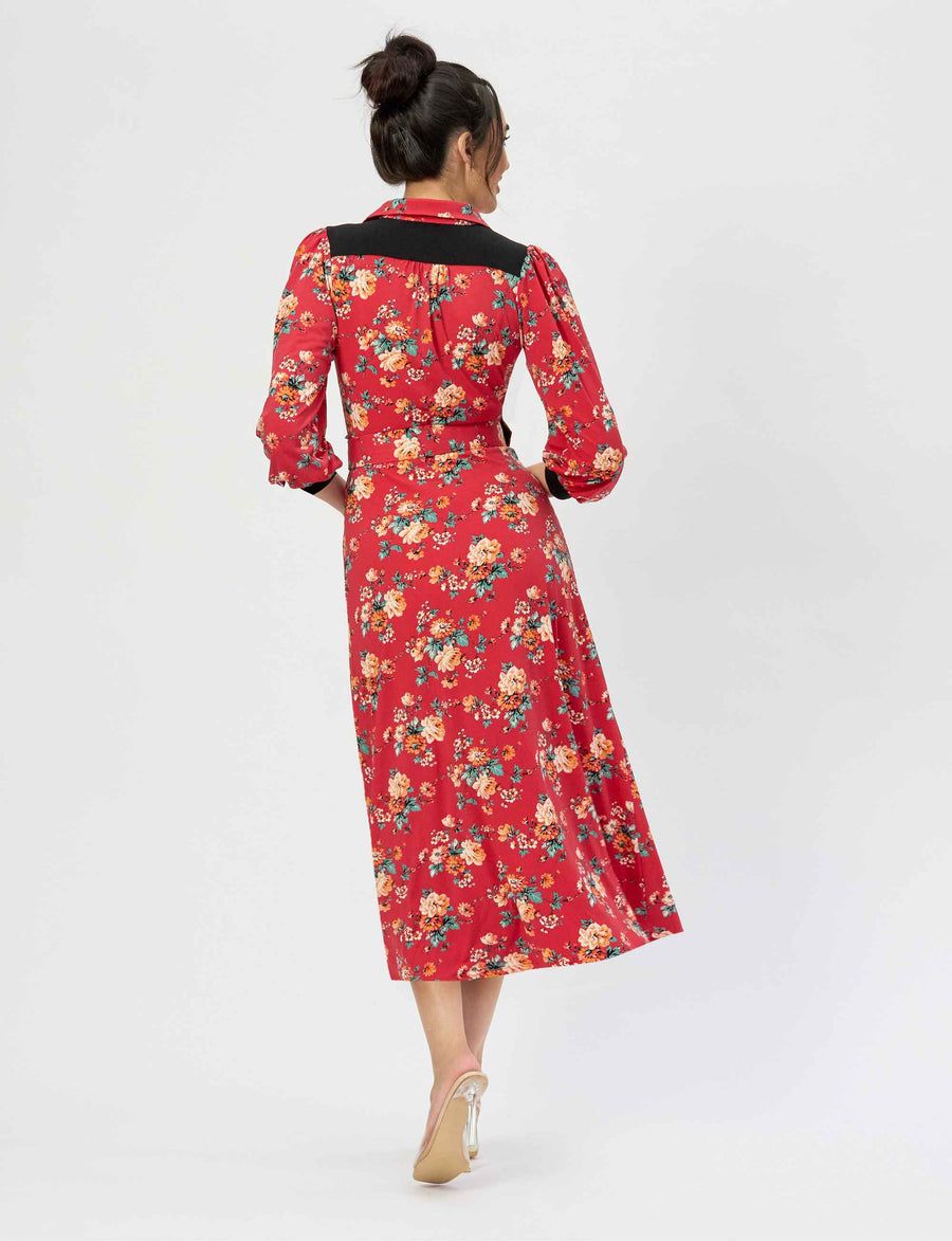 Sutton 'Rambling Roses' Shirtmaker Dress with Belt NEW ARRIVAL