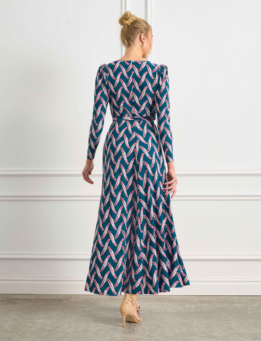 Cose 'Harvest Bounty Teal' Maxi-line Dress