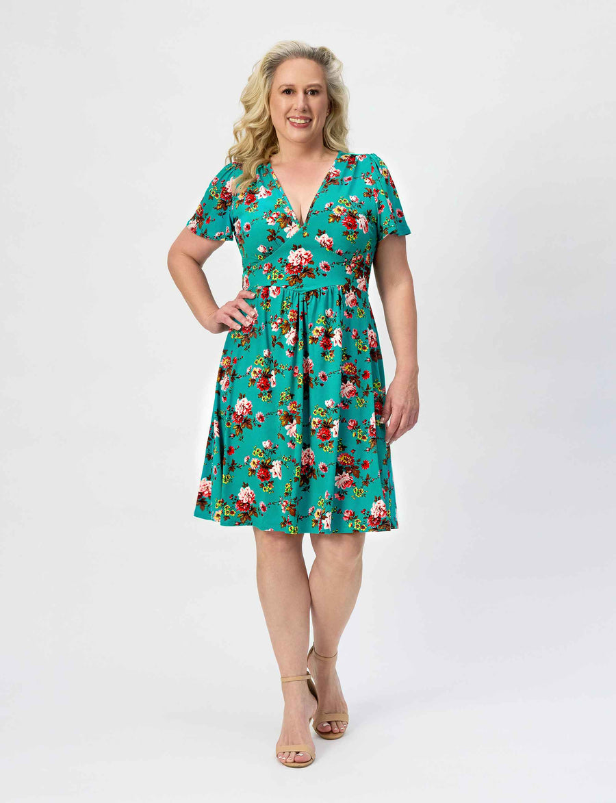 Maia 'Spring Spray' Butterfly Sleeve Dress (New Arrival)