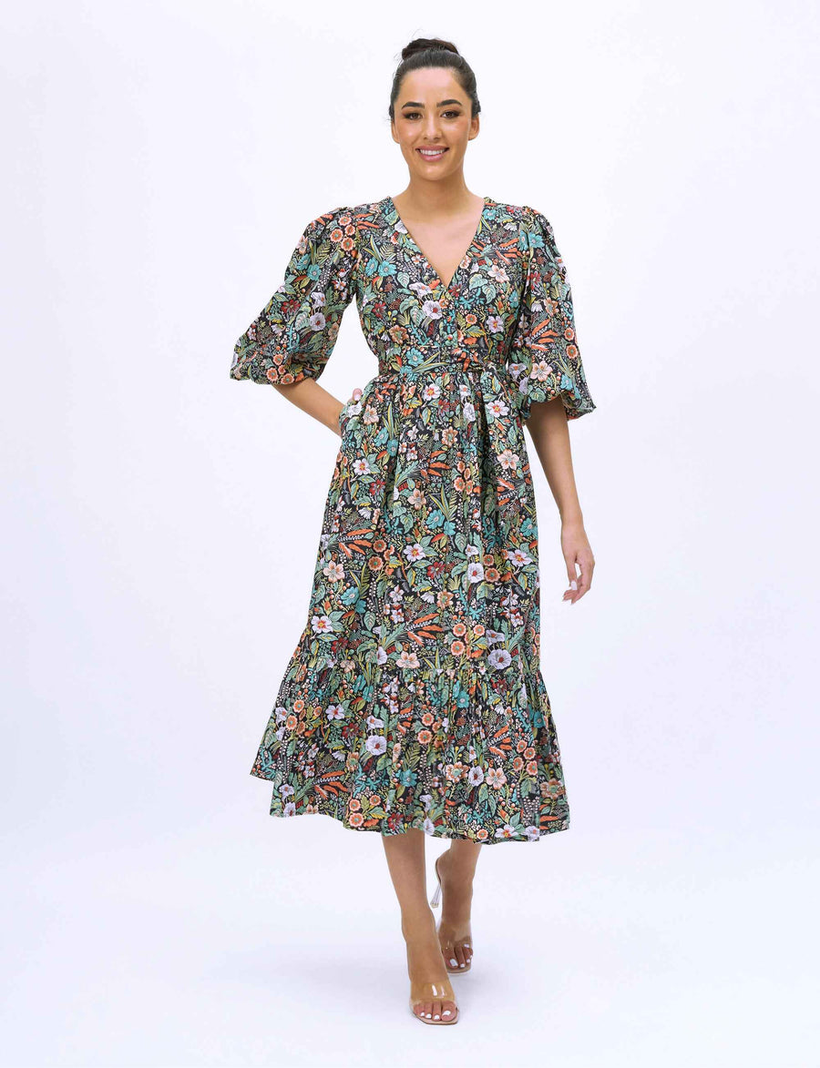 Maree 'Woodland Stroll' Loose Fit Double Tiered Dress NEW ARRIVAL