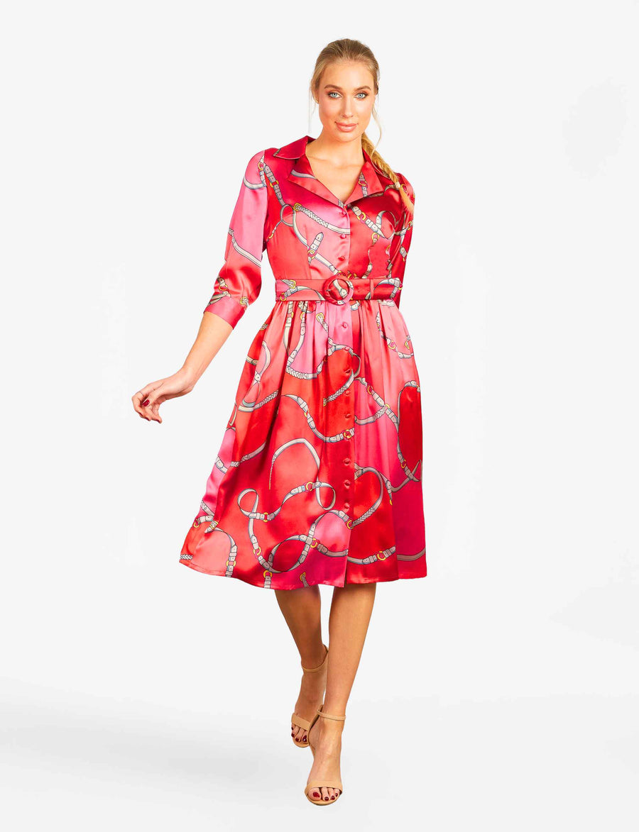 Penelope 'Buckles' Limited Edition 100% Silk Shirtdress