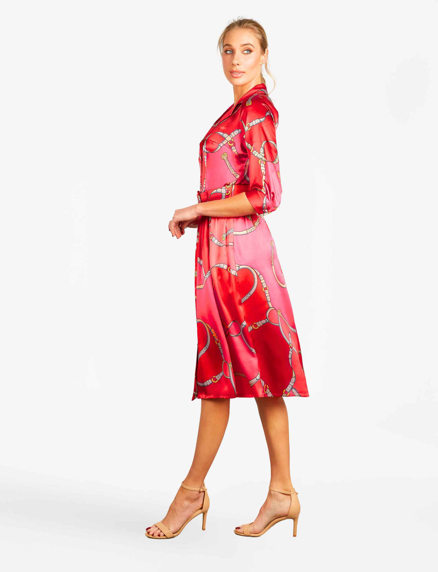 Penelope 'Buckles' Limited Edition 100% Silk Shirtdress