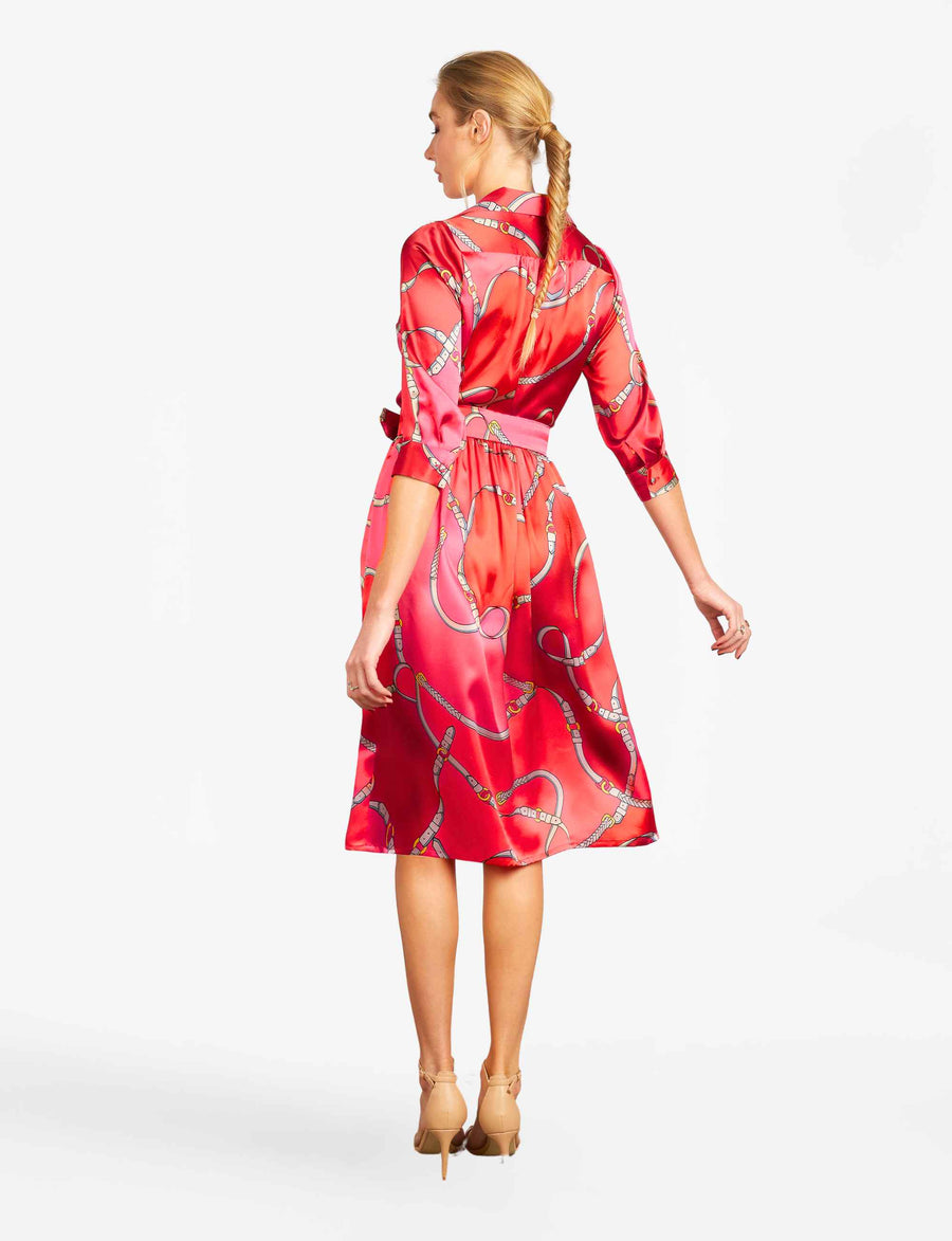 Penelope 'Buckles' Limited Edition 100% Silk Shirtdress (New Arrival)