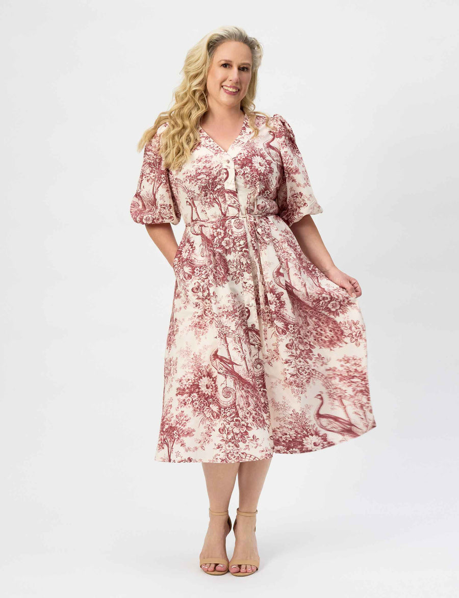 Caroline 'Paradise' Fit and Flare Shirtdress (New Arrival)