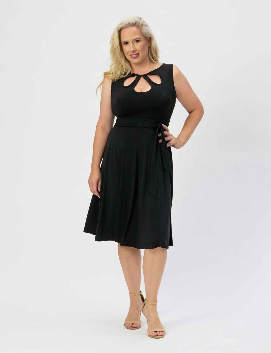 Pamela 'LBD' Black Cocktail Dress with Cutouts