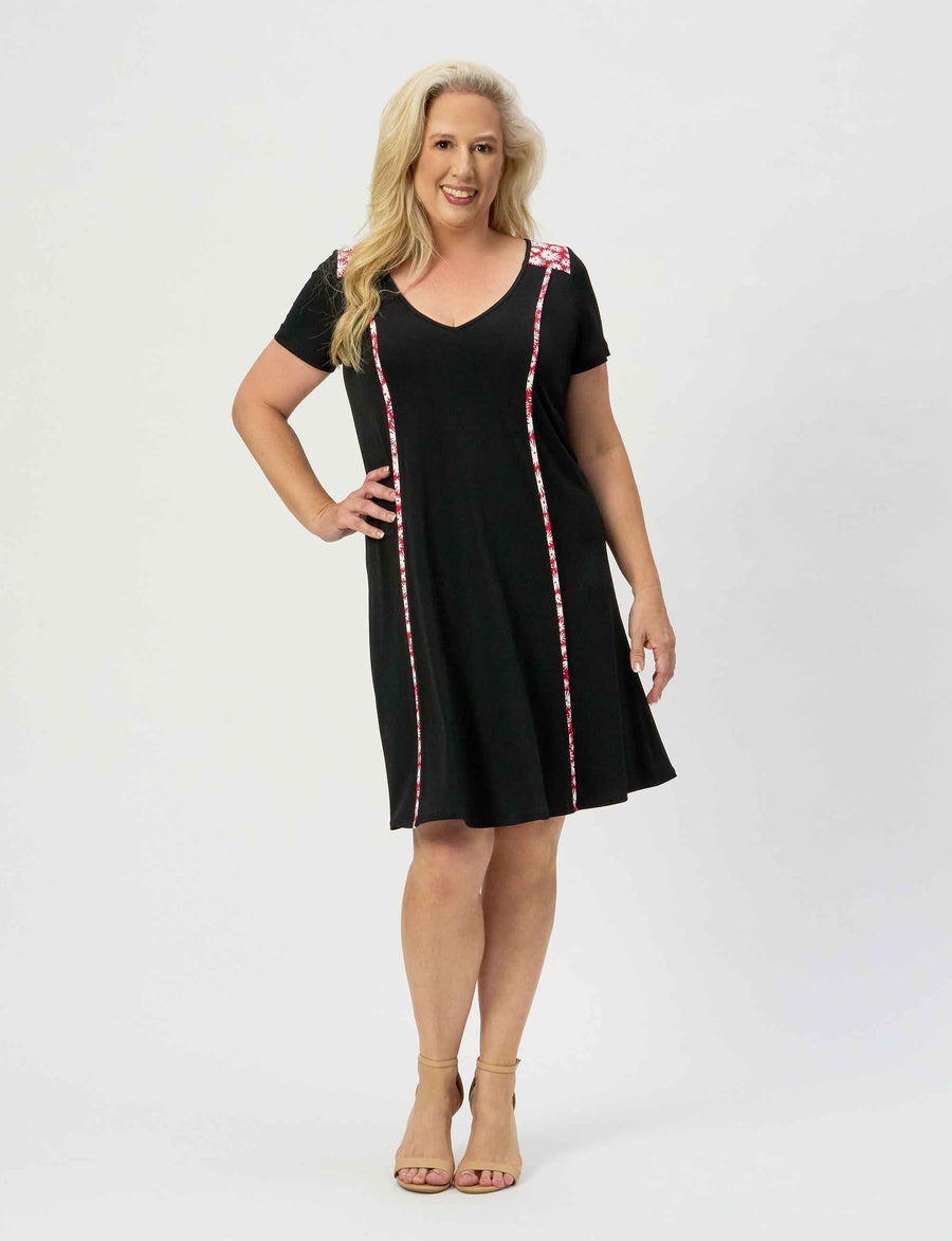 Milani 'Daisy Days Red' Swing Shift Dress