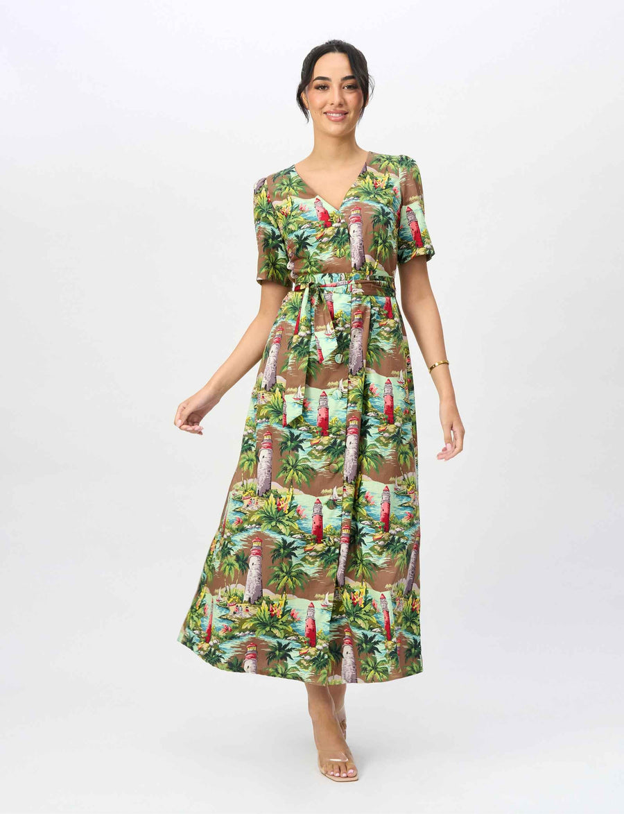 Gia 'Light My Way' 100% Cotton A-line Dress