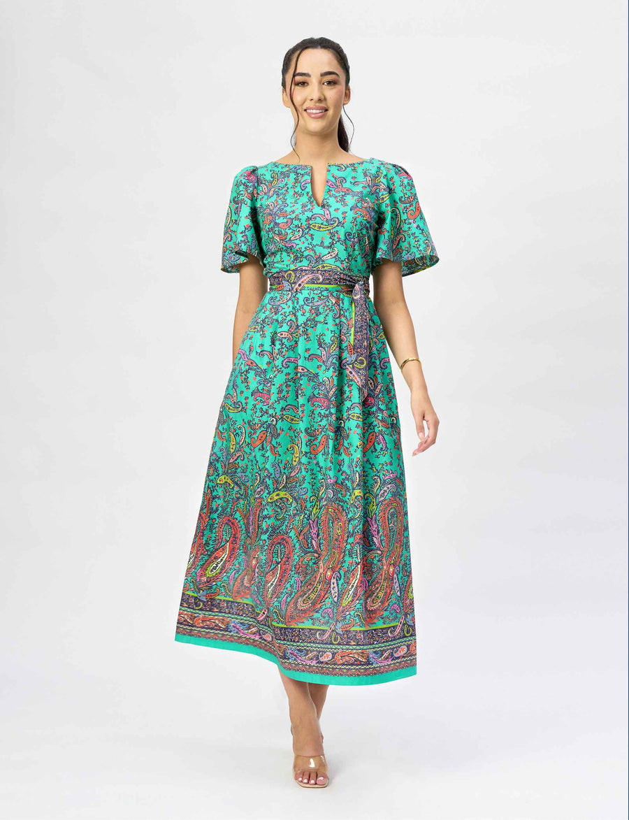 Tarja 'Jaipur Dreams' Fit and Flare Midi Dress