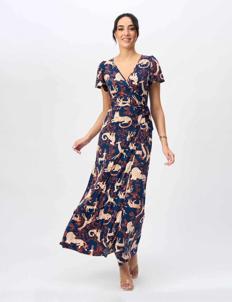 Livia 'Animal Party' True Wrap Dress