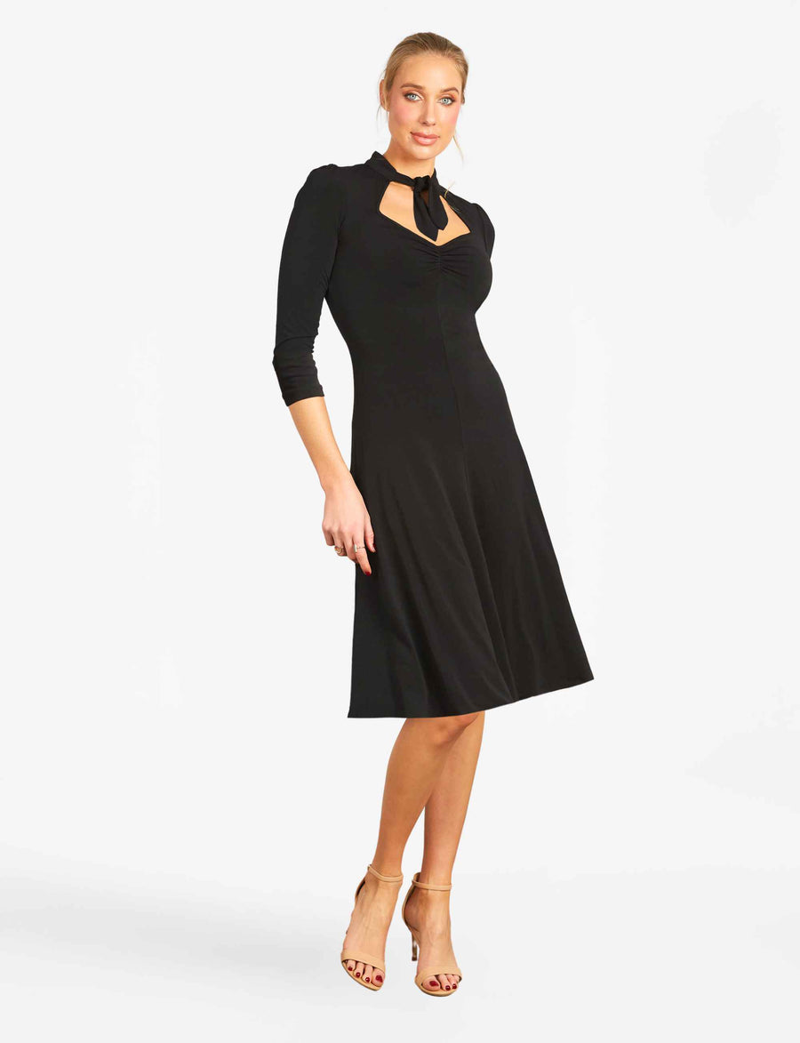 Fortuna 'LBD' Sweetheart Dress with Necktie