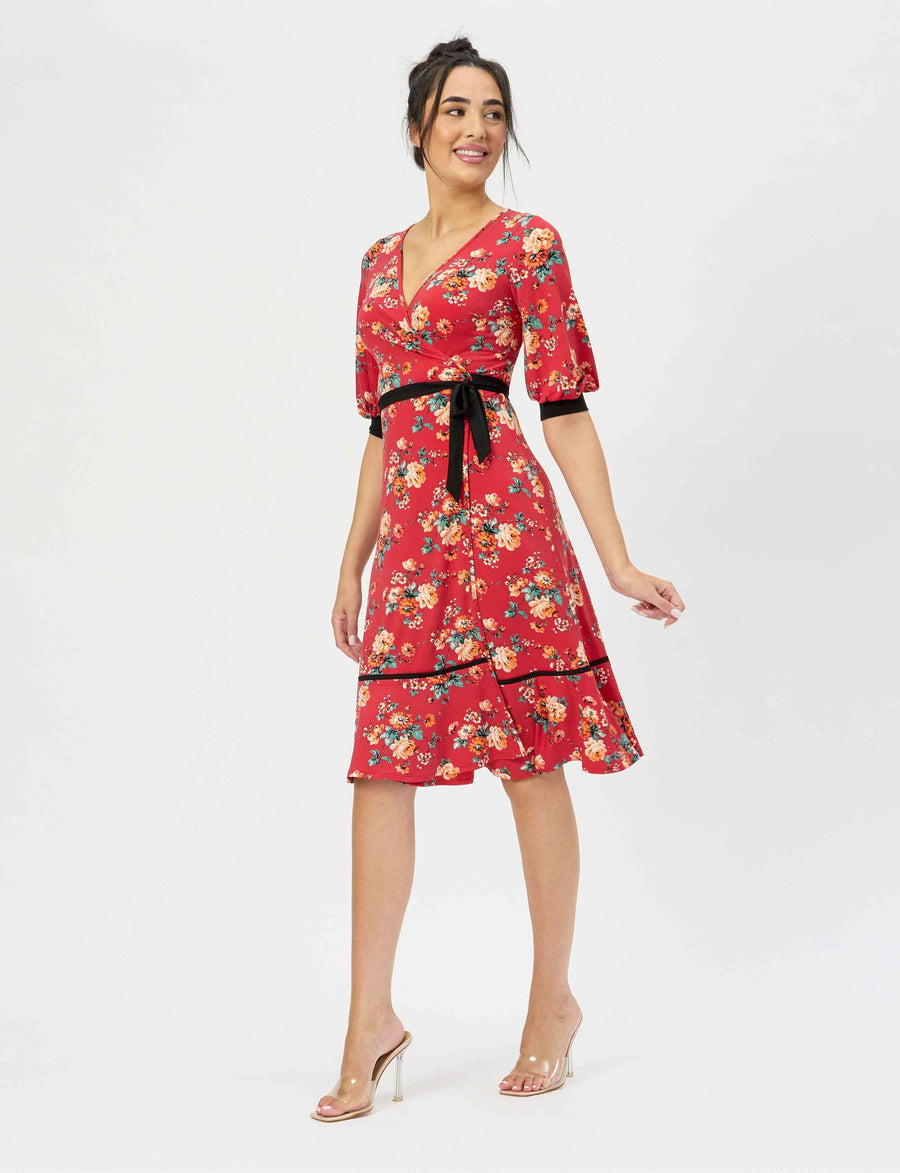 Bonnie 'Rambling Roses' True Wrap Dress NEW ARRIVAL