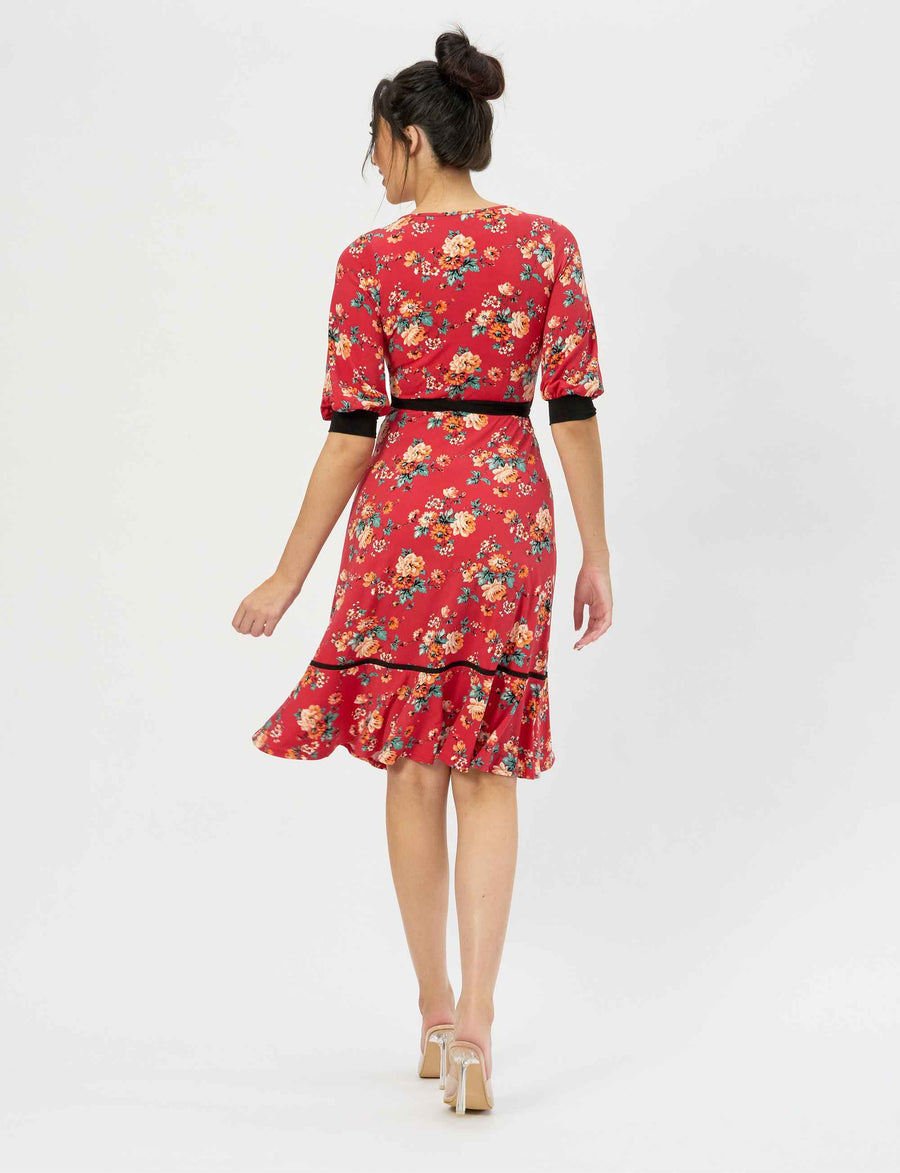 Bonnie 'Rambling Roses' True Wrap Dress NEW ARRIVAL