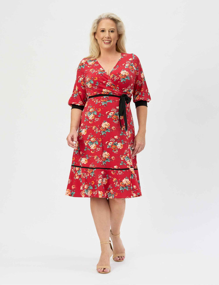 Bonnie 'Rambling Roses' True Wrap Dress NEW ARRIVAL