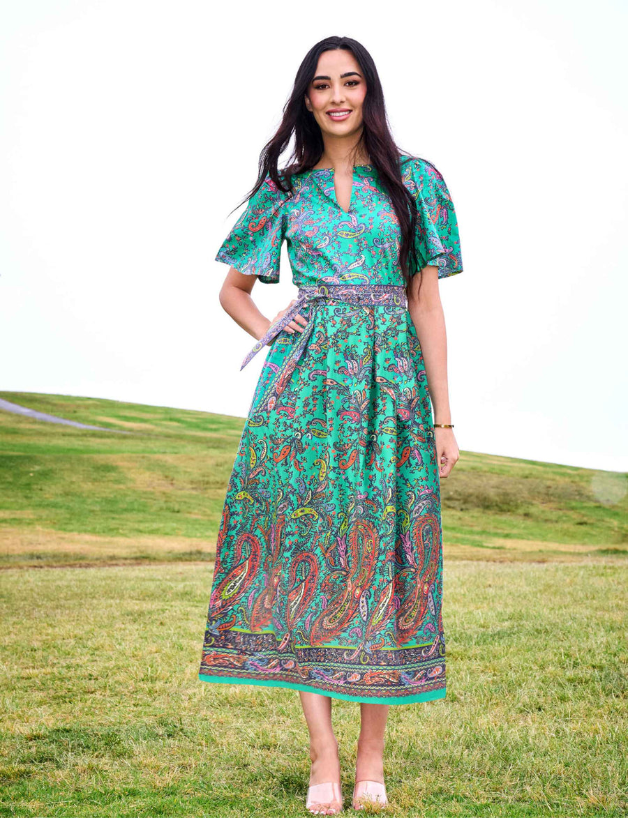 Tarja 'Jaipur Dreams' Fit and Flare Midi Dress