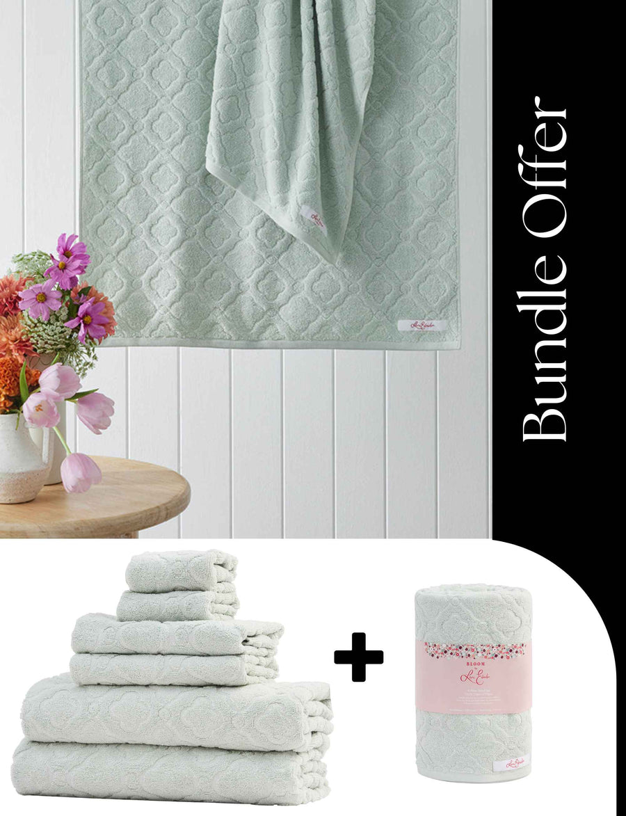 Eight Piece Cotton Towel Bundle - Aqua