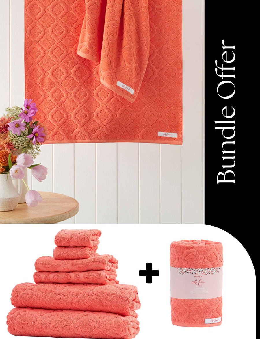 Eight Piece Cotton Towel Bundle - Watermelon