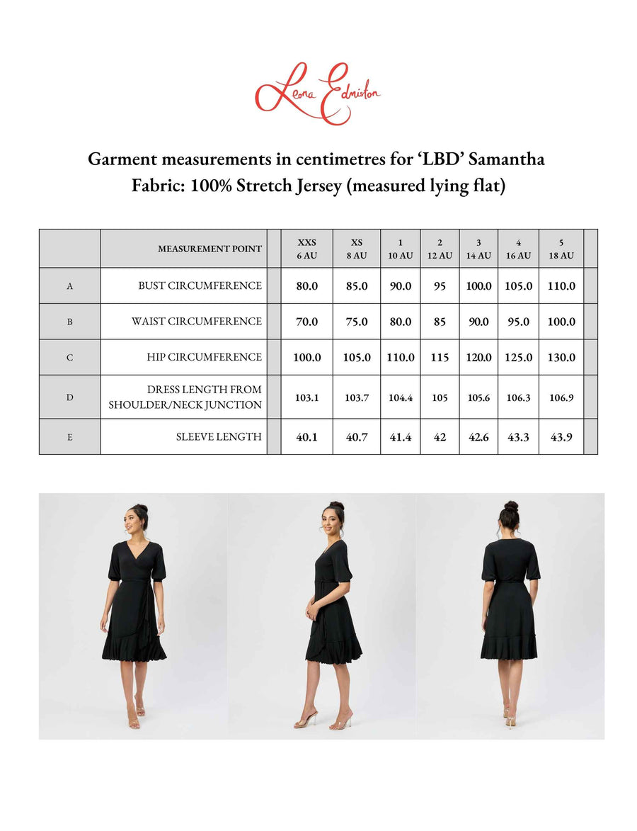 Samantha "LBD" True Wrap Flared Frill Dress (New Arrival)