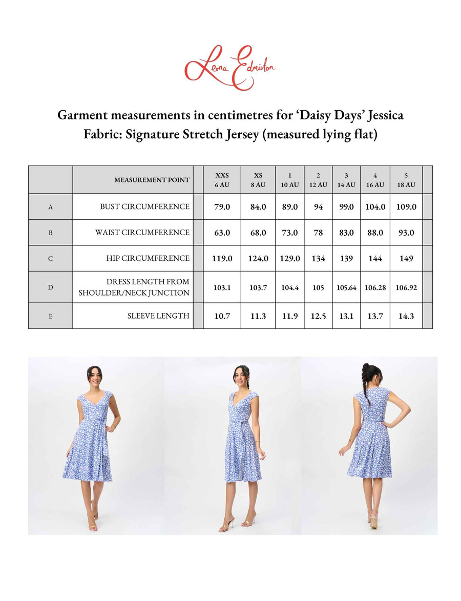 Jessica 'Daisy Days Blue' True Wrap Dress