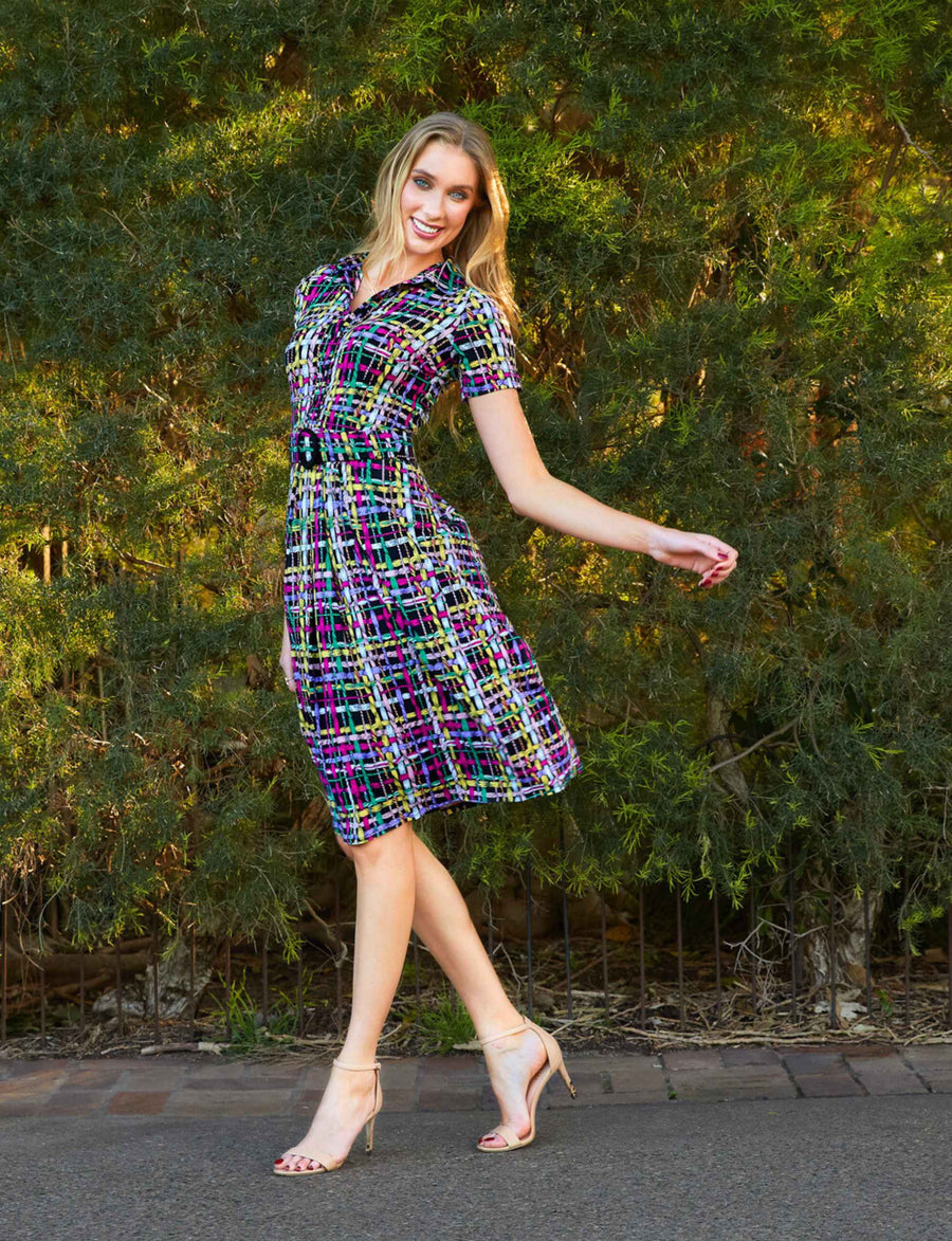 Montana 'Tweedtastic' Shirtdress with Belt