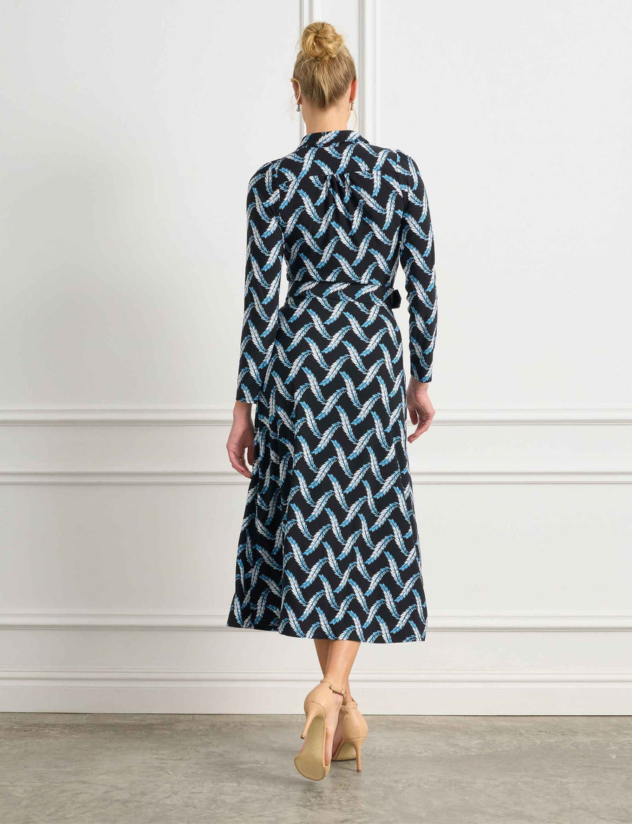 Seya 'Harvest Bounty Black' Shirtmaker Dress with Belt