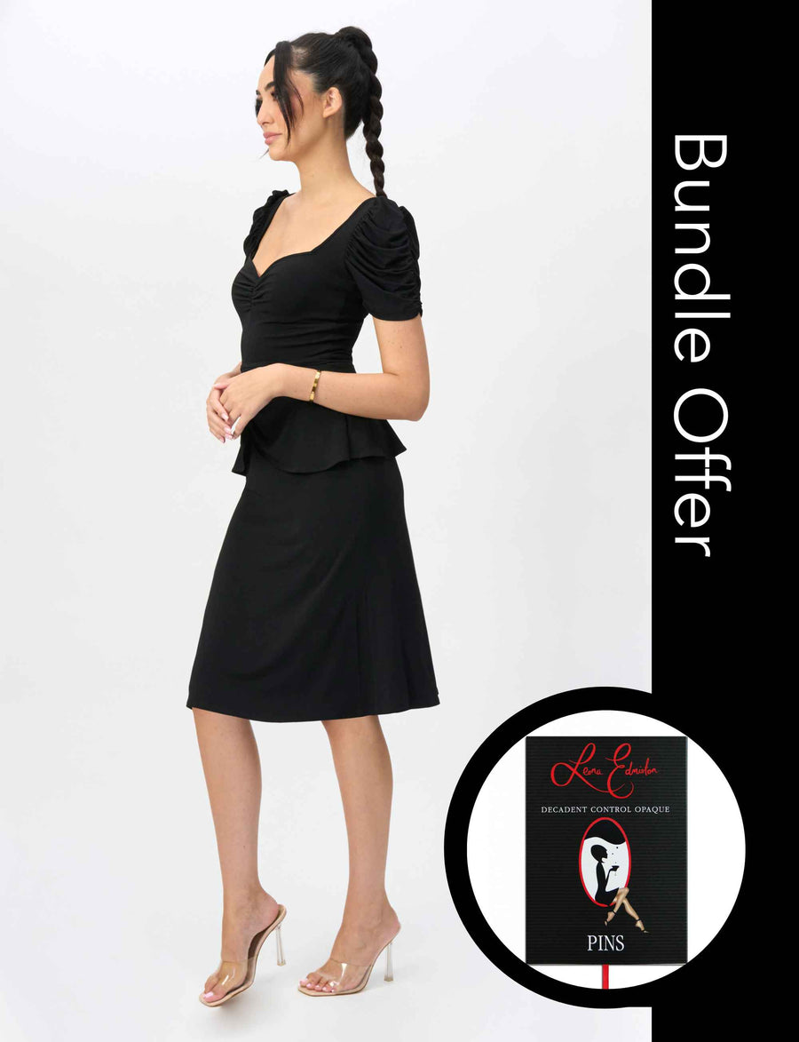 Teri 'LBD' Cocktail Dress with Luxury 60D PINS Bundle