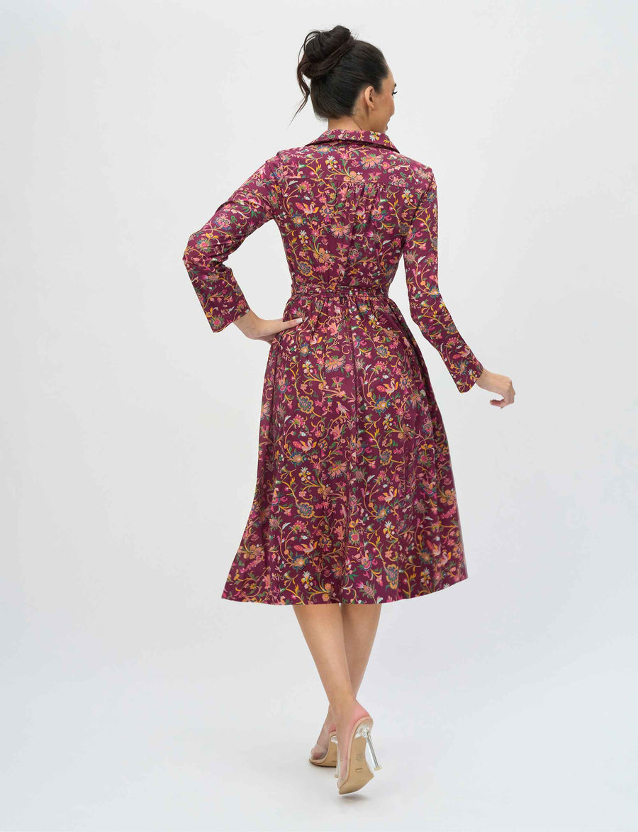 Joan  'Madras Chintz' Cotton Shirtdress