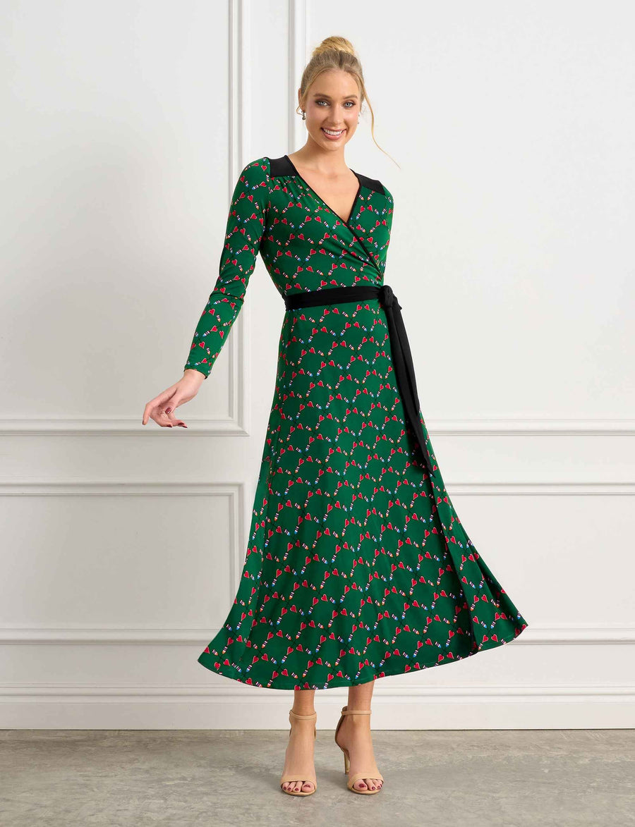 Cammie 'Cross My Heart' True Wrap Midi Dress