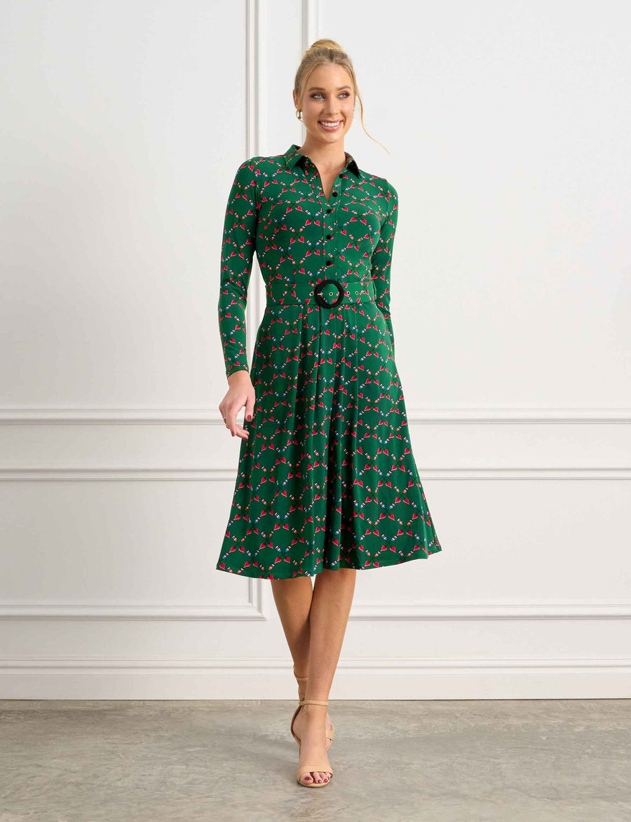 Ally 'Cross My Heart' Shirtmaker Dress with Scrunchie Bundle