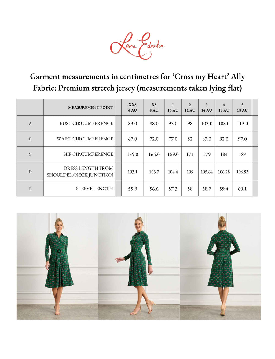 Ally 'Cross My Heart' Shirtmaker Knee Length Dress with Belt