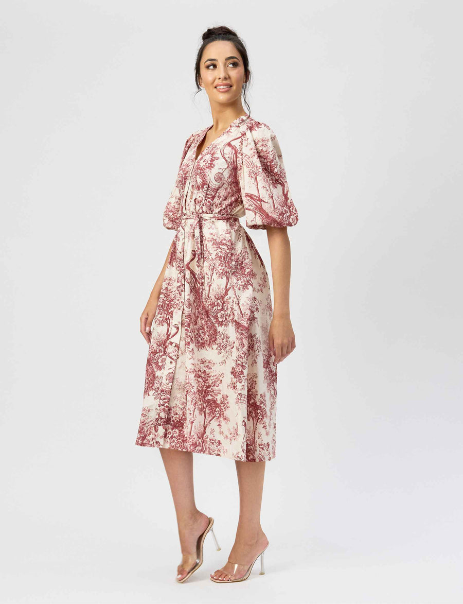 Caroline 'Paradise' Fit and Flare Shirtdress (New Arrival)