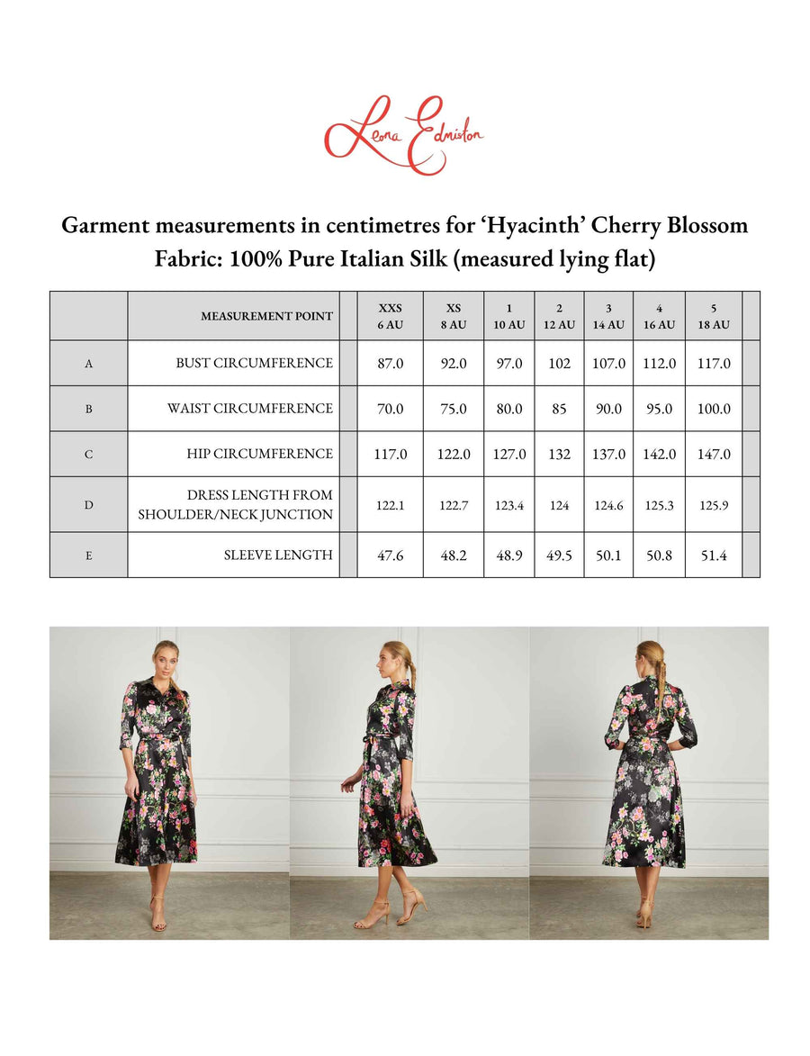 Hyacinth 'Cherry Blossom' Limited Edition 100% Silk Shirtdress (New Arrival)