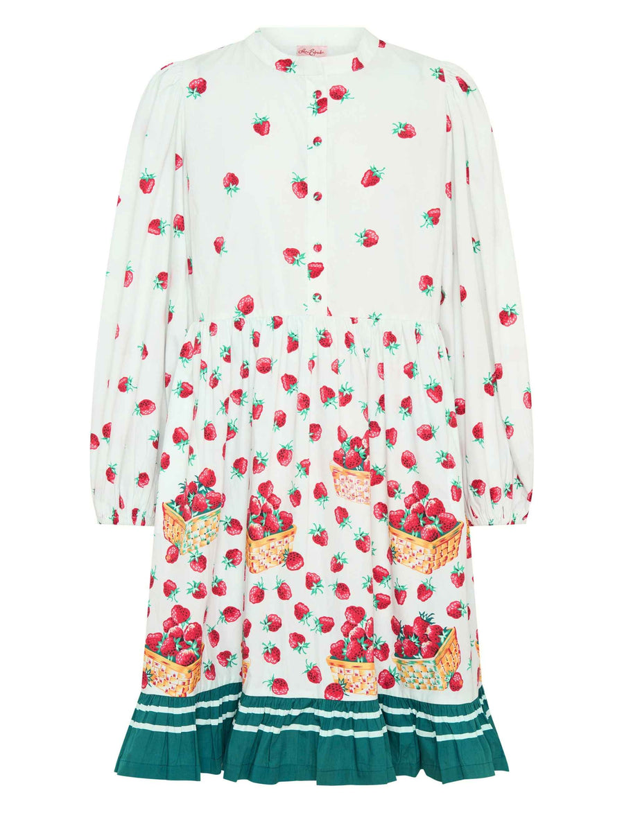 NEW Sabrina 'Strawberries & Cream' 100% Cotton Shift Dress