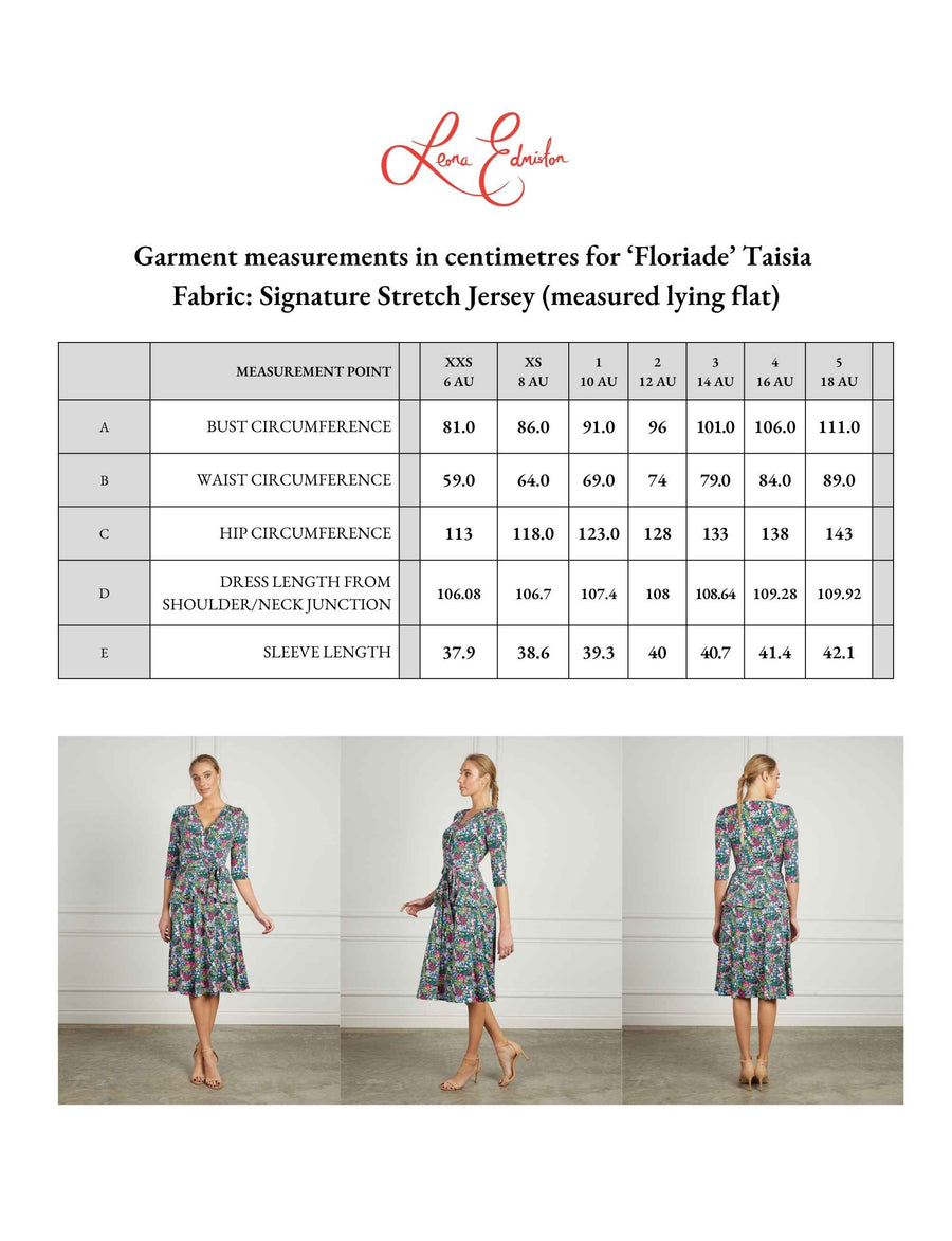 Taisia 'Floriade' Midi Dress with Peplum FINAL SALE