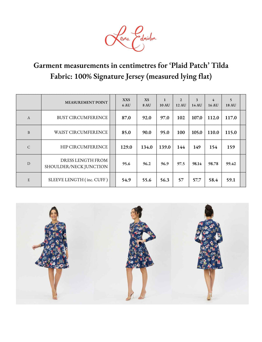 Tilda 'Plaid Patch' Loose Fit Knee Length Shift Dress NEW ARRIVAL