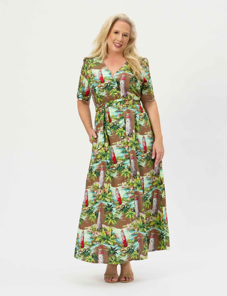 Gia 'Light My Way' 100% Cotton A-line Dress