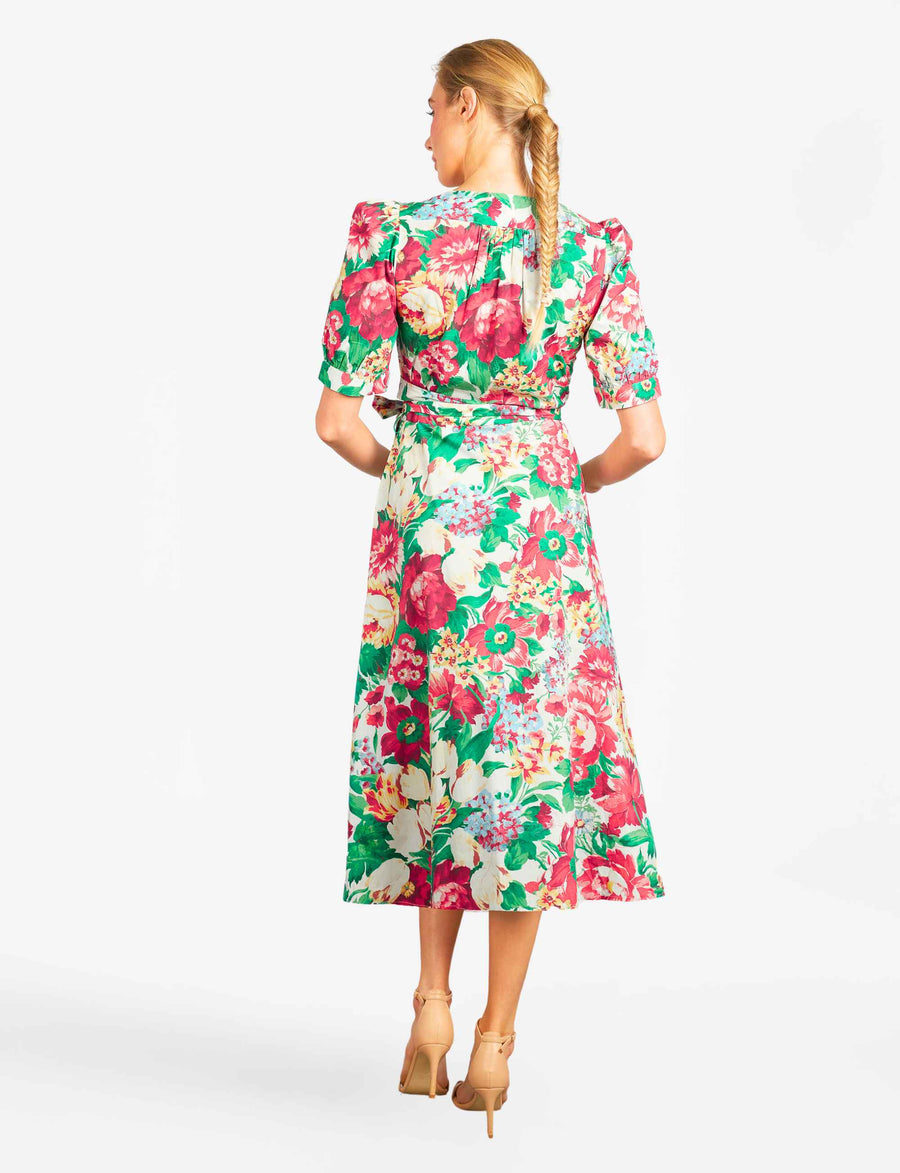 (Pre-Sale) Brinkley 'Open Garden' True Wrap Midi Dress