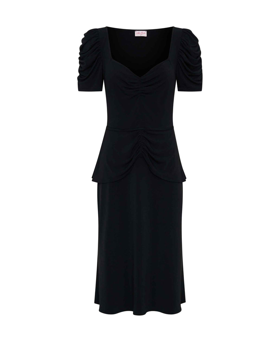 Teri 'LBD' Cocktail Dress with Ruched Sleeves (New Arrival)