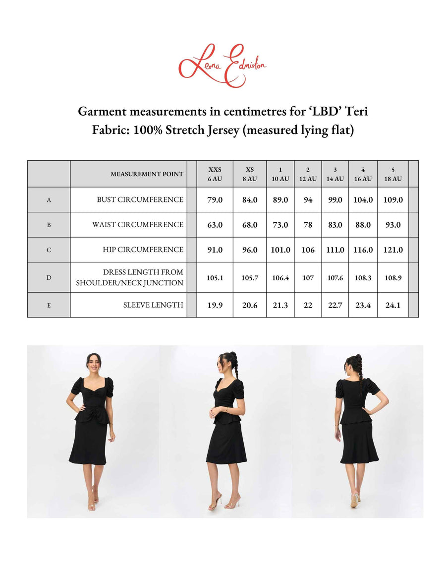 Teri 'LBD' Cocktail Dress with Ruched Sleeves (New Arrival)